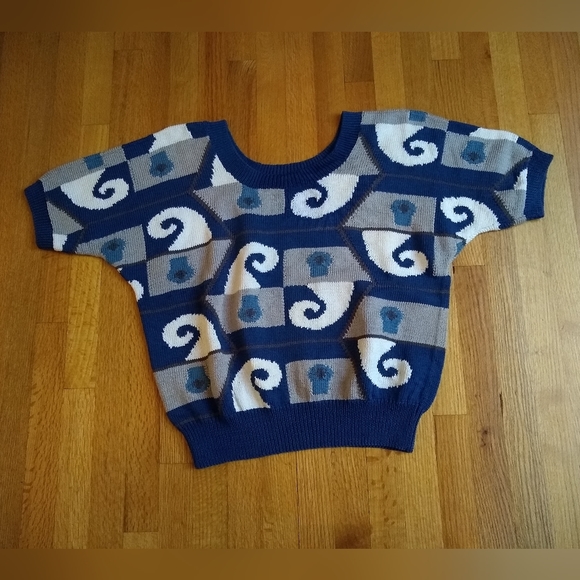 Peruvian Connection 100% pima cotton Sweater L  Handknitted rare design. - Picture 11 of 12